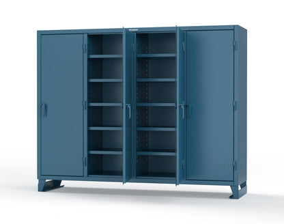 Extreme Duty 12 GA Multi-Shift Cabinet with 20 Shelves - 98 In. W x 24 In. D x 78 In. H - 86-MS-2420-7024 - 86-MS-2420-5001