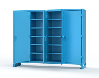 Extreme Duty 12 GA Multi-Shift Cabinet with 20 Shelves - 98 In. W x 24 In. D x 78 In. H - 86-MS-2420-7024 - 86-MS-2420-5012