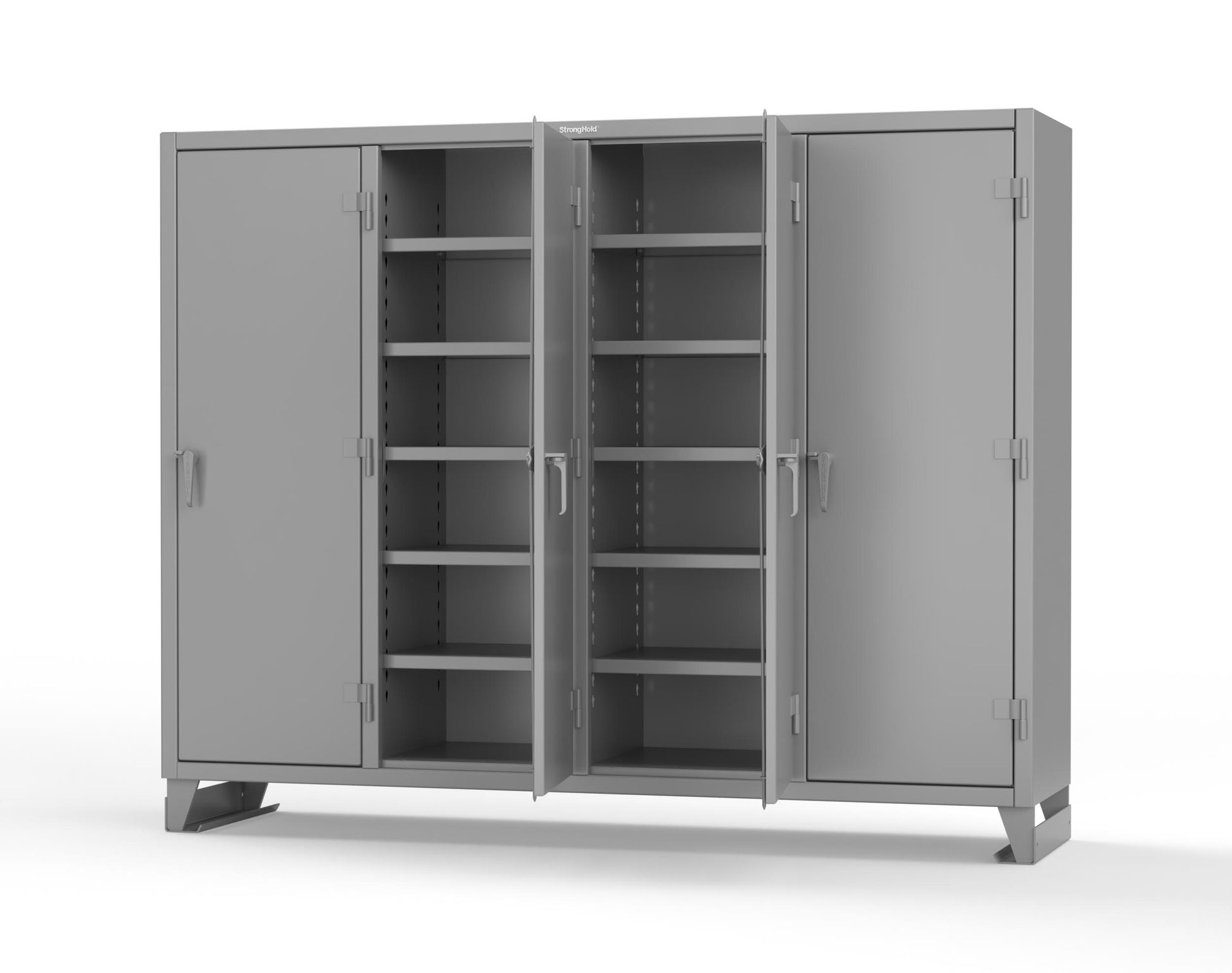 Extreme Duty 12 GA Multi-Shift Cabinet with 20 Shelves - 98 In. W x 24 In. D x 78 In. H - 86-MS-2420-7024 - 86-MS-2420-7037