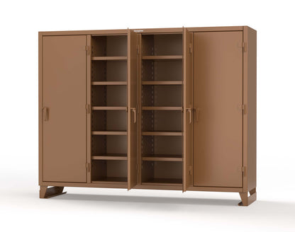 Extreme Duty 12 GA Multi-Shift Cabinet with 20 Shelves - 98 In. W x 24 In. D x 78 In. H - 86-MS-2420-7024 - 86-MS-2420-8008