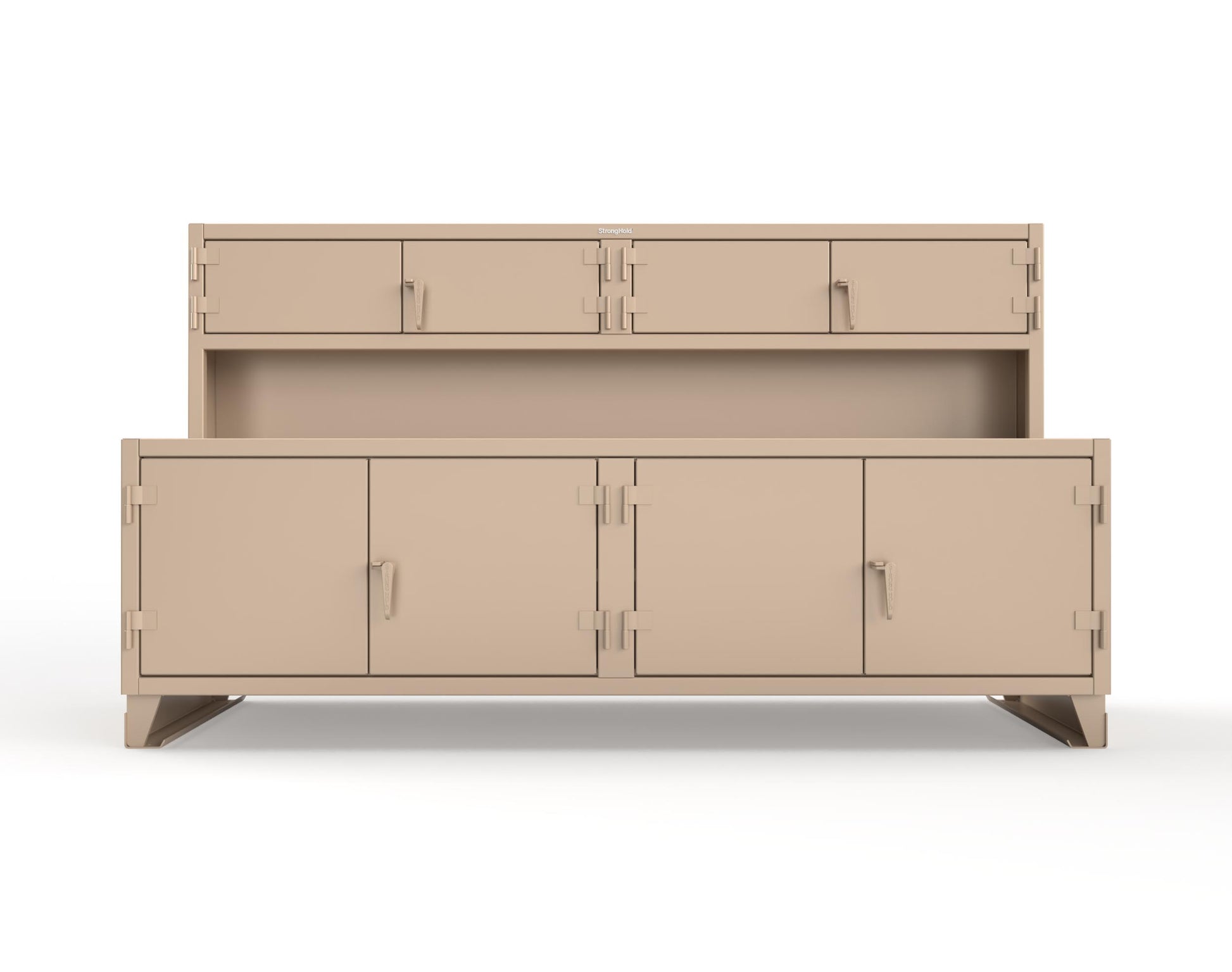 Extreme Duty 12 GA Workbench with Upper Storage Compartments, 1 Shelf - 108 In. W x 30 In. D x 62 In. H - 95-UC-301-1019