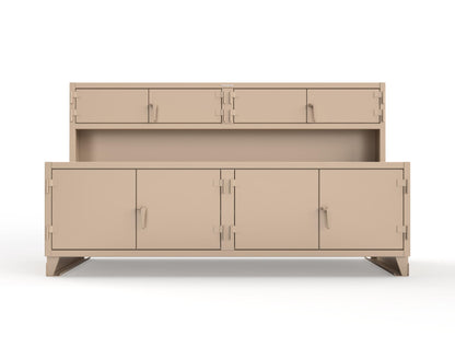 Extreme Duty 12 GA Workbench with Upper Storage Compartments, 1 Shelf - 108 In. W x 30 In. D x 62 In. H - 95-UC-301-1019