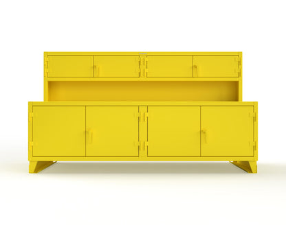 Extreme Duty 12 GA Workbench with Upper Storage Compartments, 1 Shelf - 108 In. W x 30 In. D x 62 In. H - 95-UC-301-1021