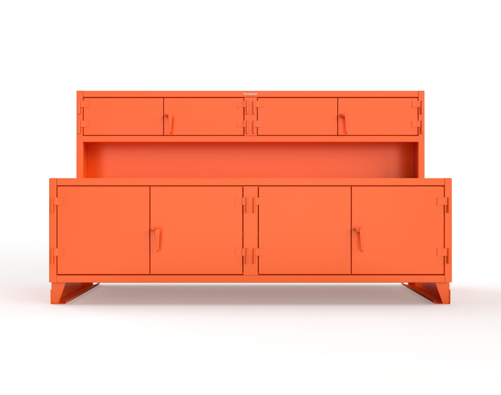 Extreme Duty 12 GA Workbench with Upper Storage Compartments, 1 Shelf - 108 In. W x 30 In. D x 62 In. H - 95-UC-301-2009