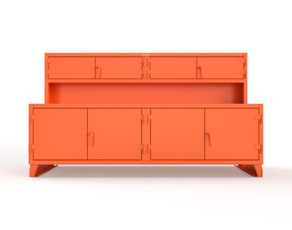 Extreme Duty 12 GA Workbench with Upper Storage Compartments, 1 Shelf - 108 In. W x 30 In. D x 62 In. H - 95-UC-301-2009