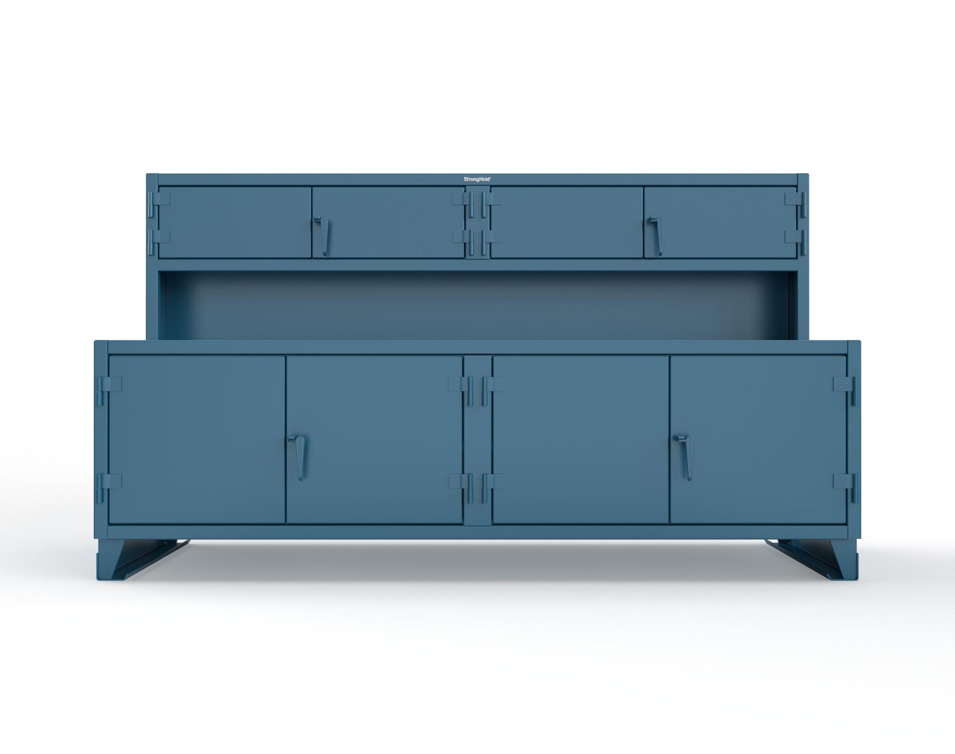 Extreme Duty 12 GA Workbench with Upper Storage Compartments, 1 Shelf - 108 In. W x 30 In. D x 62 In. H - 95-UC-301-5001