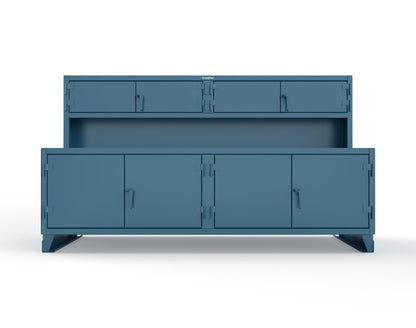 Extreme Duty 12 GA Workbench with Upper Storage Compartments, 1 Shelf - 108 In. W x 30 In. D x 62 In. H - 95-UC-301-5001