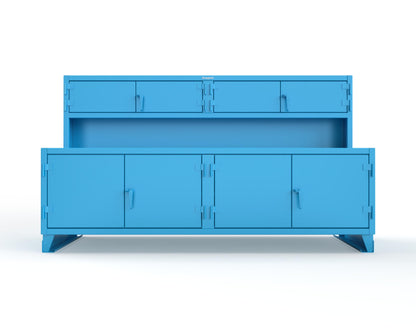 Extreme Duty 12 GA Workbench with Upper Storage Compartments, 1 Shelf - 108 In. W x 30 In. D x 62 In. H - 95-UC-301-5012