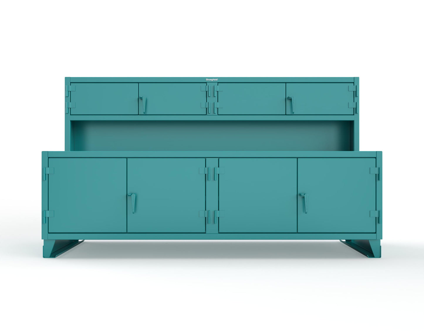 Extreme Duty 12 GA Workbench with Upper Storage Compartments, 1 Shelf - 108 In. W x 30 In. D x 62 In. H - 95-UC-301-5021