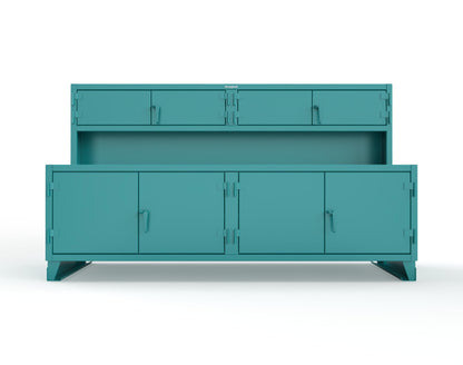 Extreme Duty 12 GA Workbench with Upper Storage Compartments, 1 Shelf - 108 In. W x 30 In. D x 62 In. H - 95-UC-301-5021