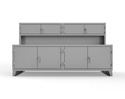 Extreme Duty 12 GA Workbench with Upper Storage Compartments, 1 Shelf - 108 In. W x 30 In. D x 62 In. H - 95-UC-301-7037