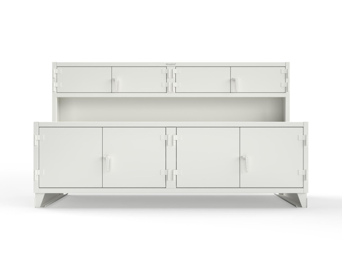 Extreme Duty 12 GA Workbench with Upper Storage Compartments, 1 Shelf - 108 In. W x 30 In. D x 62 In. H - 95-UC-301-9003