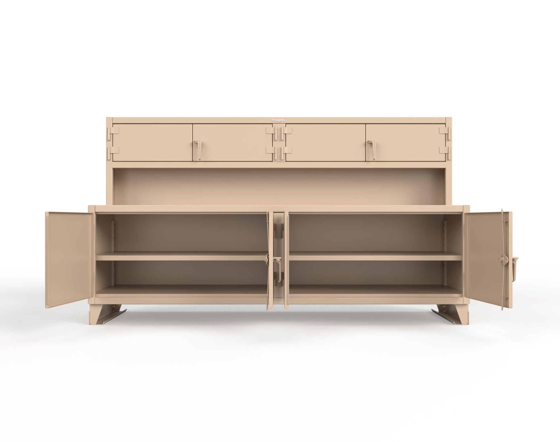 Extreme Duty 12 GA Workbench with Upper Storage Compartments, 1 Shelf - 108 In. W x 30 In. D x 62 In. H - 95-UC-301-1019