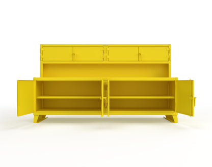 Extreme Duty 12 GA Workbench with Upper Storage Compartments, 1 Shelf - 108 In. W x 30 In. D x 62 In. H - 95-UC-301-1021