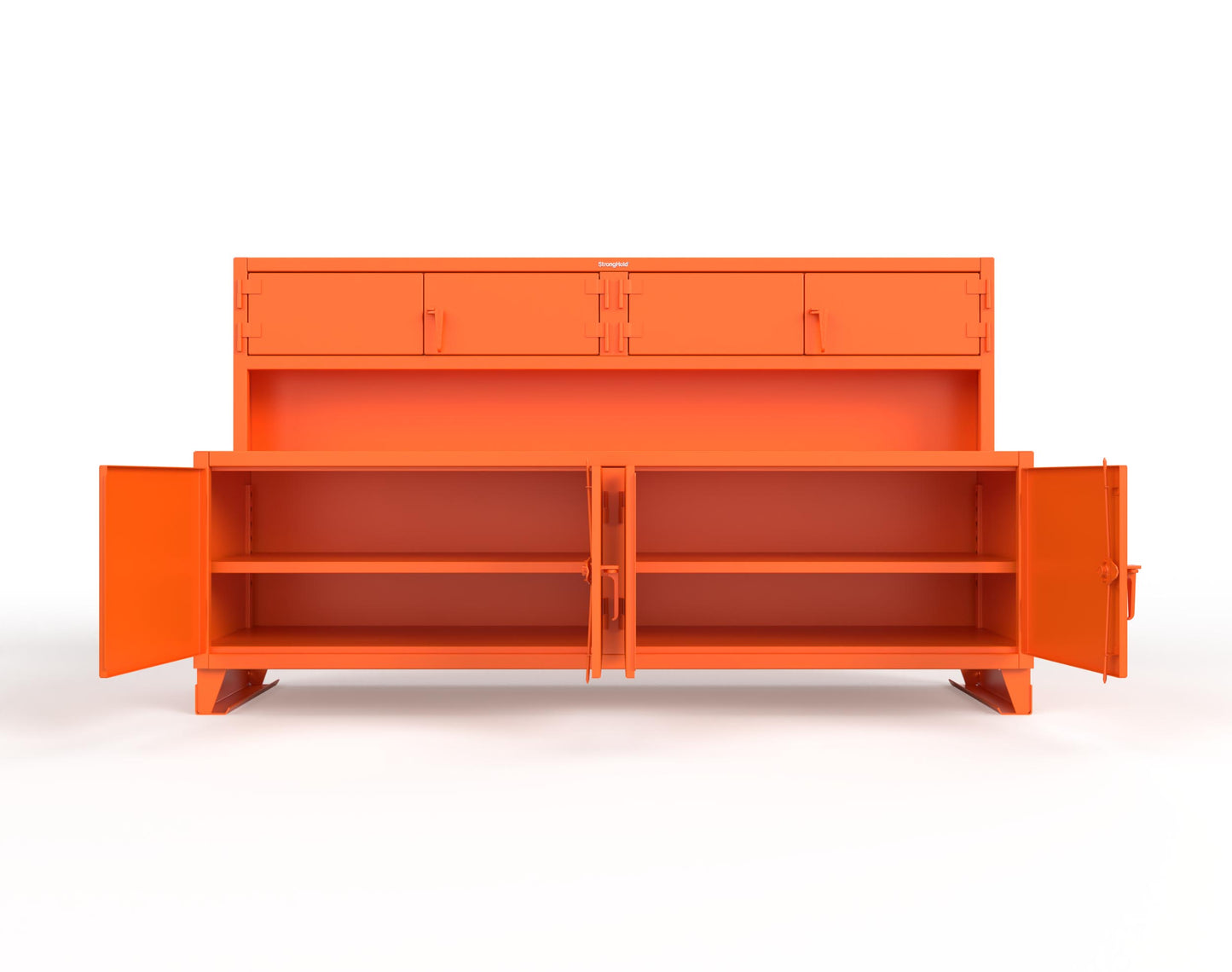 Extreme Duty 12 GA Workbench with Upper Storage Compartments, 1 Shelf - 108 In. W x 30 In. D x 62 In. H - 95-UC-301-2009