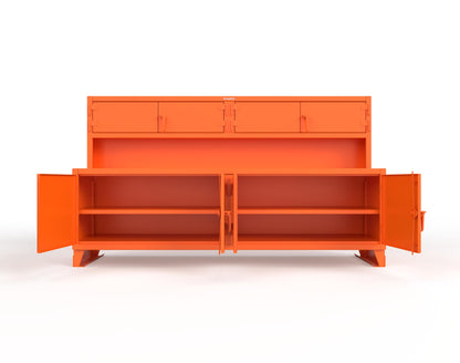 Extreme Duty 12 GA Workbench with Upper Storage Compartments, 1 Shelf - 108 In. W x 30 In. D x 62 In. H - 95-UC-301-2009