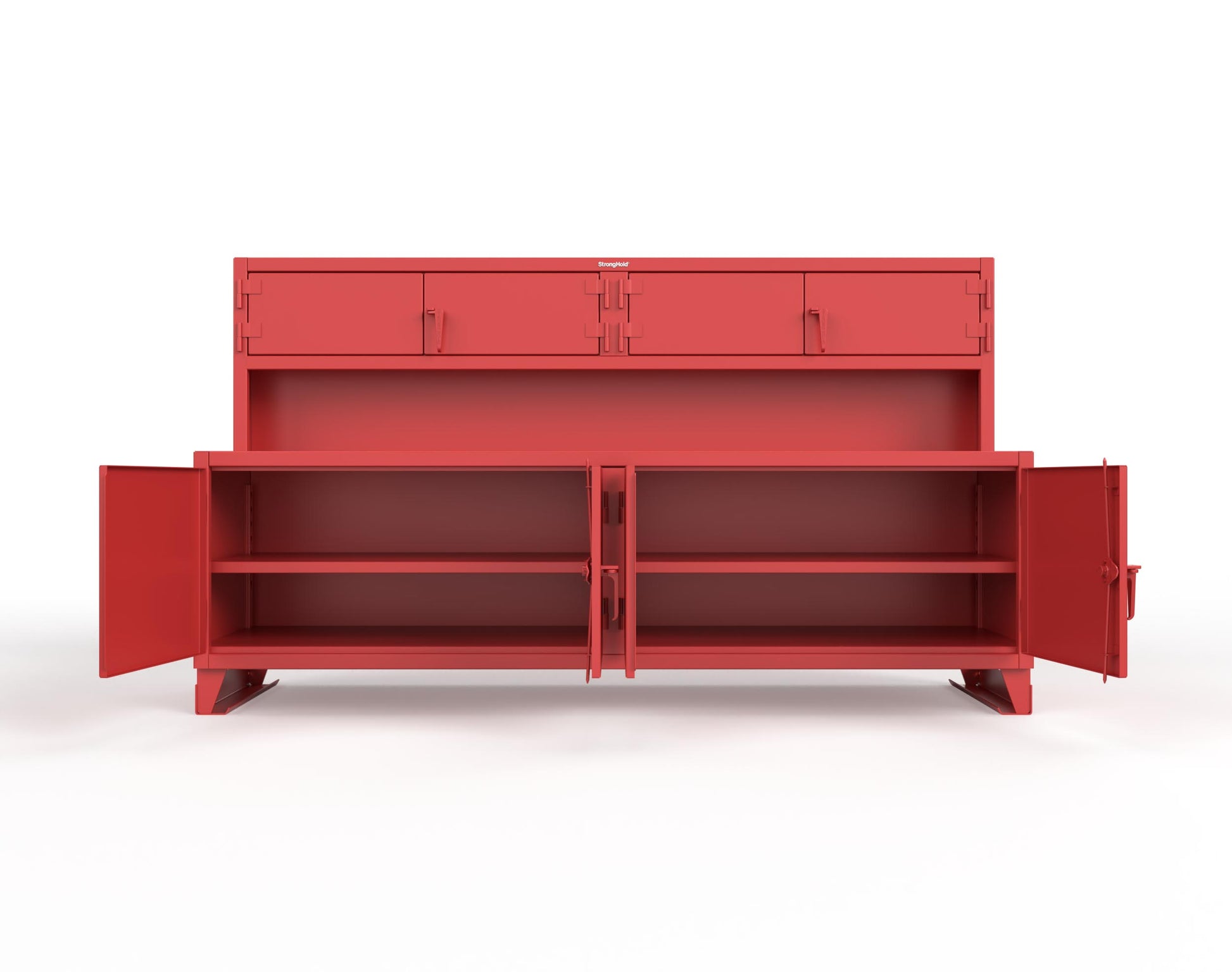 Extreme Duty 12 GA Workbench with Upper Storage Compartments, 1 Shelf - 108 In. W x 30 In. D x 62 In. H - 95-UC-301-3001