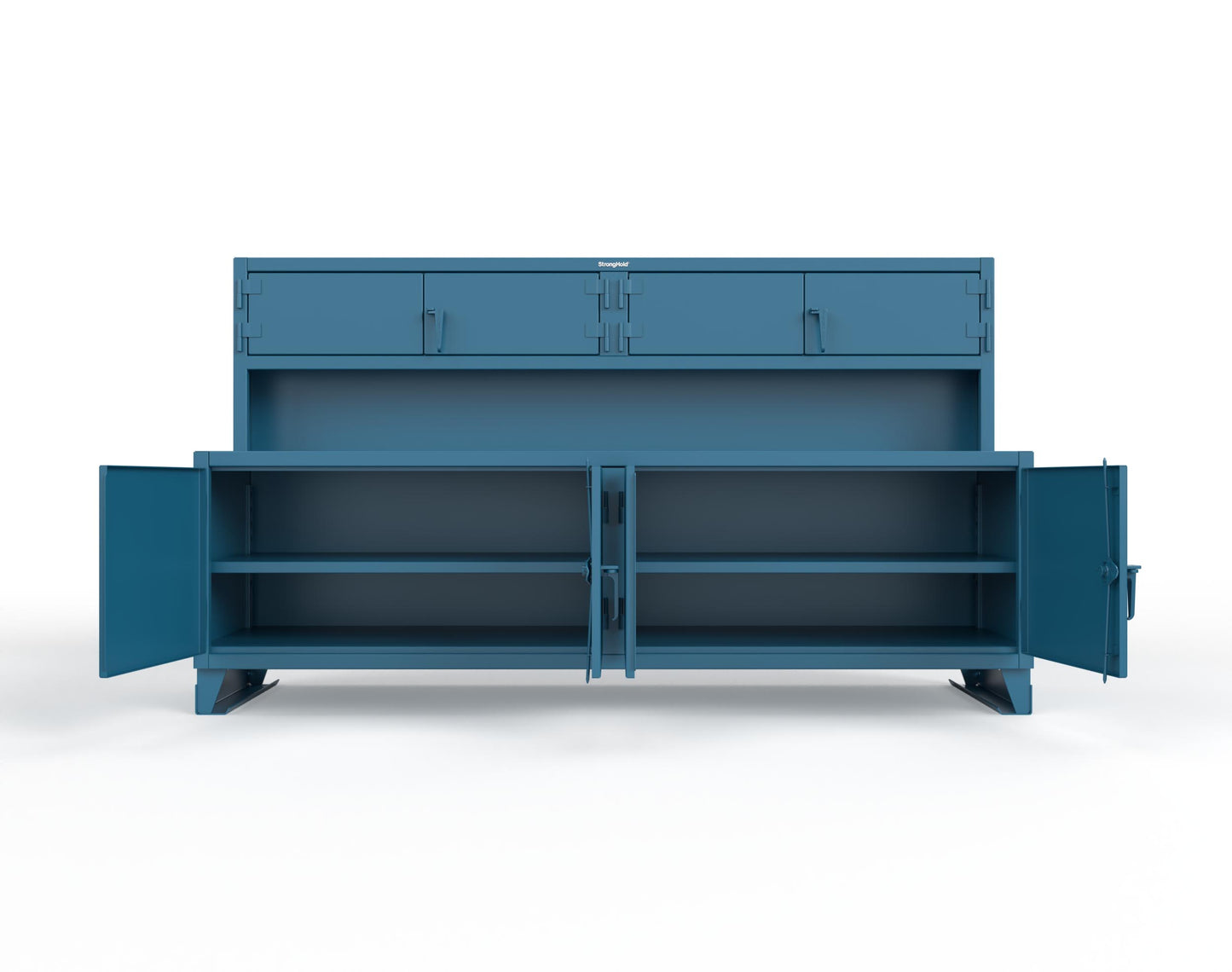 Extreme Duty 12 GA Workbench with Upper Storage Compartments, 1 Shelf - 108 In. W x 30 In. D x 62 In. H - 95-UC-301-5001