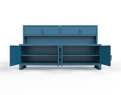 Extreme Duty 12 GA Workbench with Upper Storage Compartments, 1 Shelf - 108 In. W x 30 In. D x 62 In. H - 95-UC-301-5001