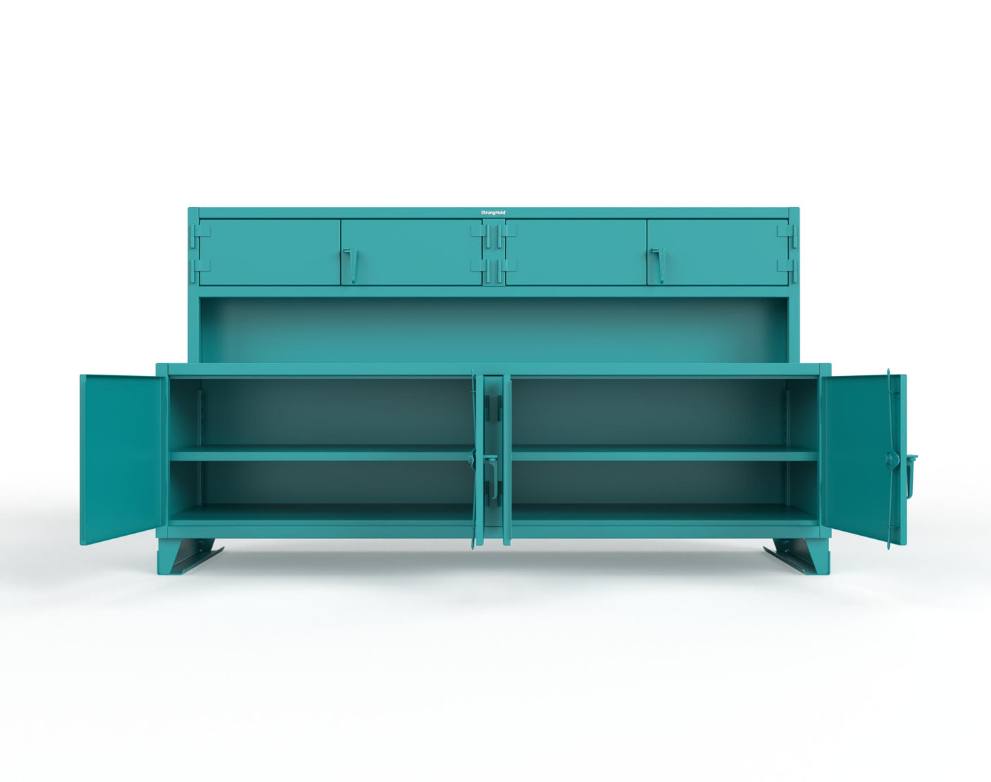 Extreme Duty 12 GA Workbench with Upper Storage Compartments, 1 Shelf - 108 In. W x 30 In. D x 62 In. H - 95-UC-301-5021