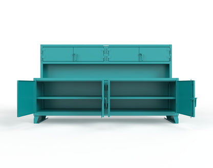 Extreme Duty 12 GA Workbench with Upper Storage Compartments, 1 Shelf - 108 In. W x 30 In. D x 62 In. H - 95-UC-301-5021