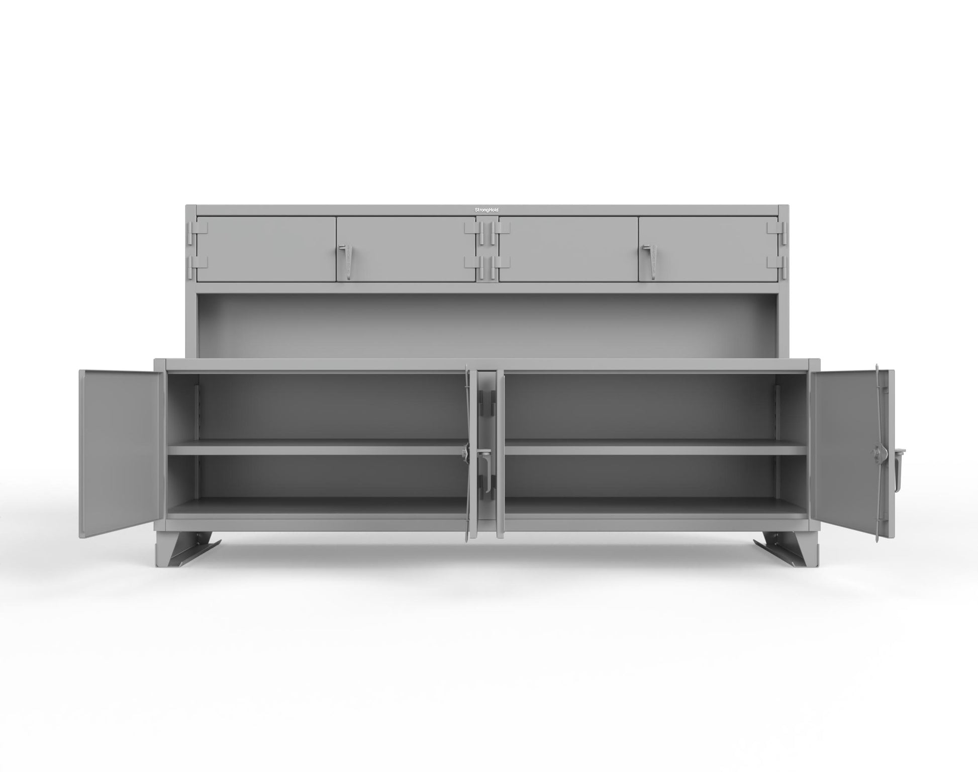 Extreme Duty 12 GA Workbench with Upper Storage Compartments, 1 Shelf - 108 In. W x 30 In. D x 62 In. H - 95-UC-301-7037