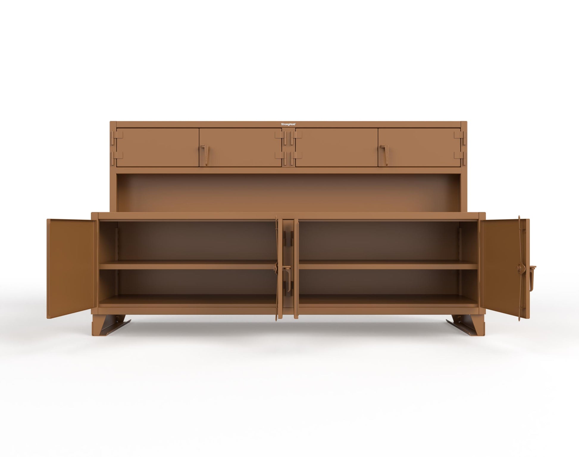 Extreme Duty 12 GA Workbench with Upper Storage Compartments, 1 Shelf - 108 In. W x 30 In. D x 62 In. H - 95-UC-301-8008