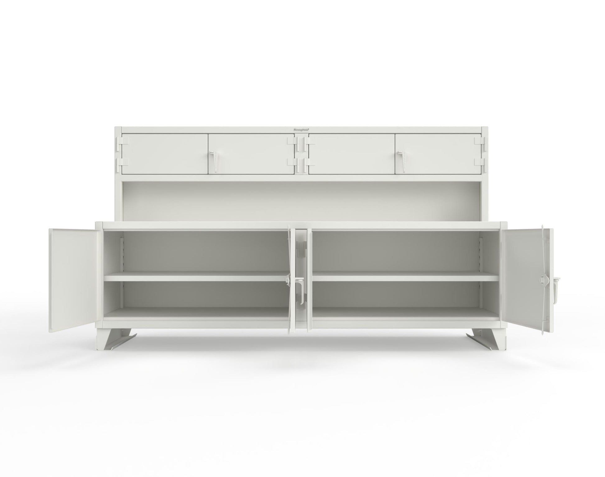 Extreme Duty 12 GA Workbench with Upper Storage Compartments, 1 Shelf - 108 In. W x 30 In. D x 62 In. H - 95-UC-301-9003