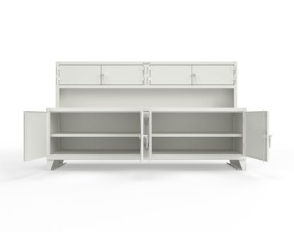 Extreme Duty 12 GA Workbench with Upper Storage Compartments, 1 Shelf - 108 In. W x 30 In. D x 62 In. H - 95-UC-301-9003