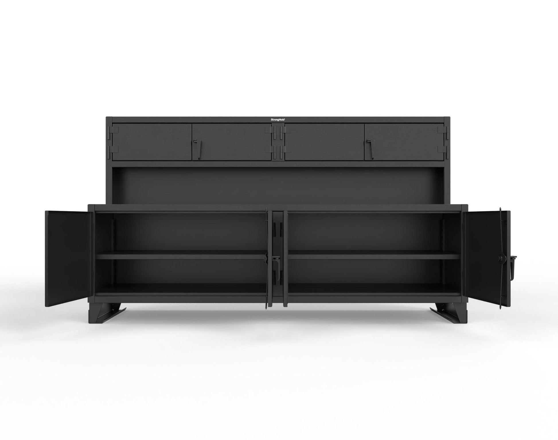 Extreme Duty 12 GA Workbench with Upper Storage Compartments, 1 Shelf - 108 In. W x 30 In. D x 62 In. H - 95-UC-301-9005