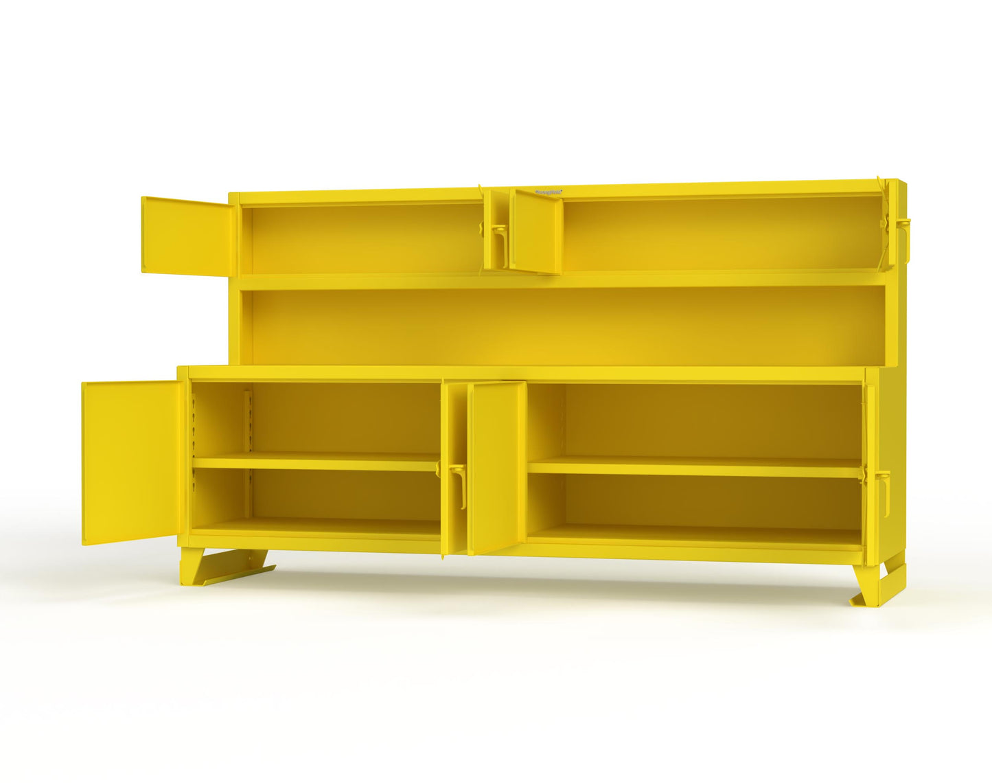 Extreme Duty 12 GA Workbench with Upper Storage Compartments, 1 Shelf - 108 In. W x 30 In. D x 62 In. H - 95-UC-301-1021