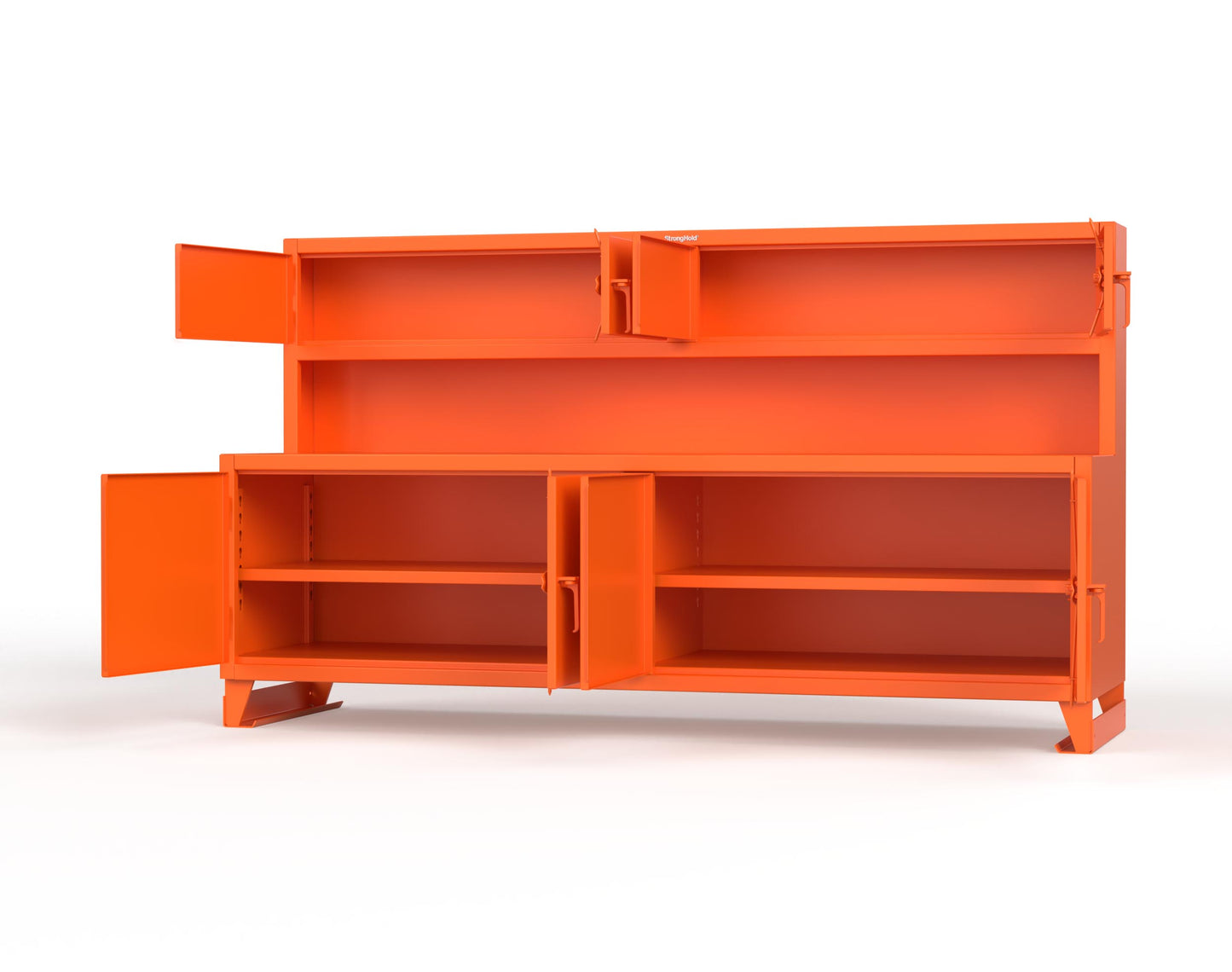 Extreme Duty 12 GA Workbench with Upper Storage Compartments, 1 Shelf - 108 In. W x 30 In. D x 62 In. H - 95-UC-301-2009