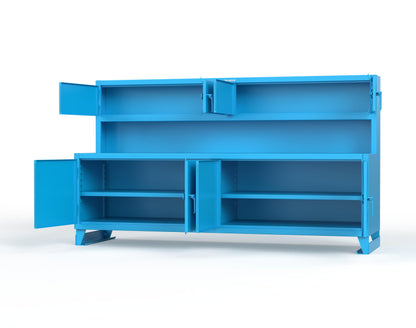 Extreme Duty 12 GA Workbench with Upper Storage Compartments, 1 Shelf - 108 In. W x 30 In. D x 62 In. H - 95-UC-301-5012