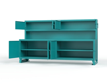 Extreme Duty 12 GA Workbench with Upper Storage Compartments, 1 Shelf - 108 In. W x 30 In. D x 62 In. H - 95-UC-301-5021