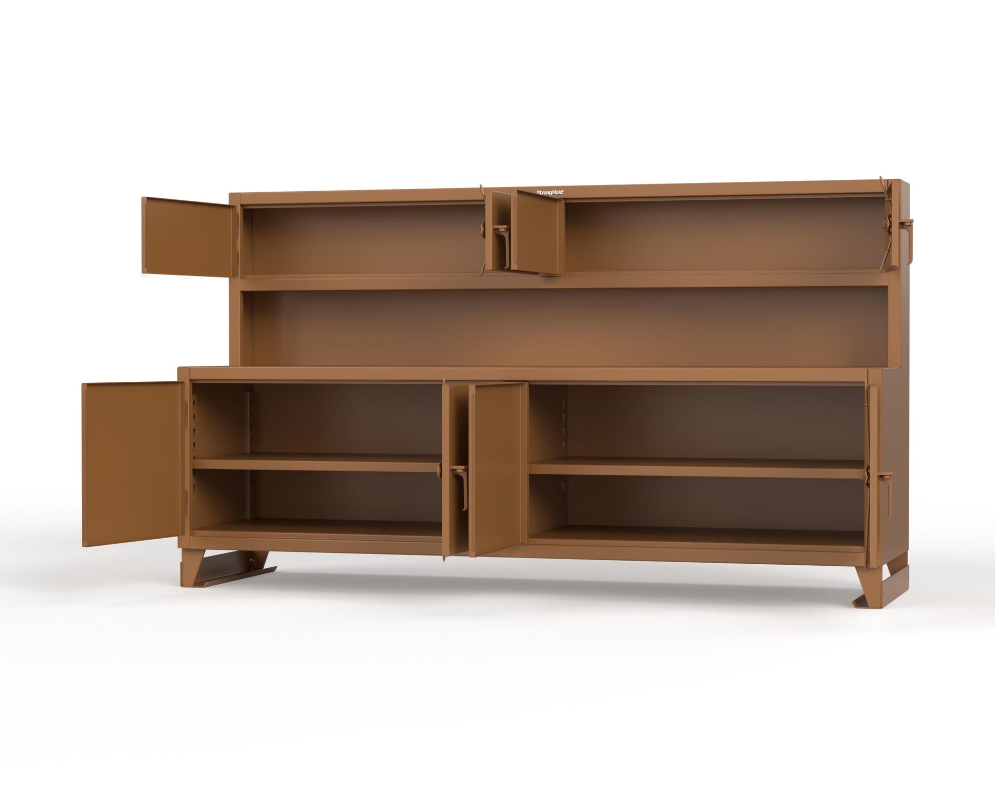 Extreme Duty 12 GA Workbench with Upper Storage Compartments, 1 Shelf - 108 In. W x 30 In. D x 62 In. H - 95-UC-301-8008