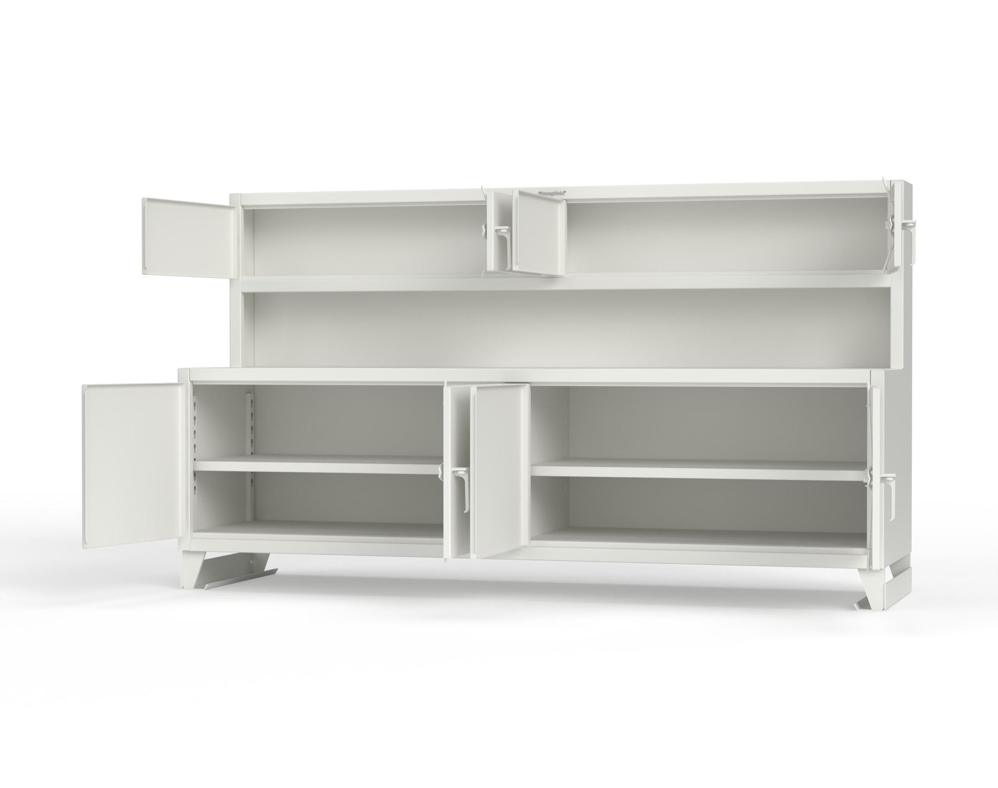 Extreme Duty 12 GA Workbench with Upper Storage Compartments, 1 Shelf - 108 In. W x 30 In. D x 62 In. H - 95-UC-301-9003