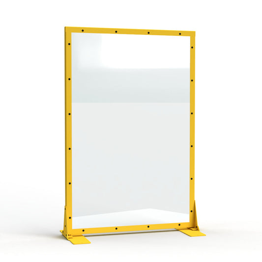 Extreme Duty 12  GA Industrial Partition with 3/16 in. Polycarbonate - 24 in. W x 2 in. D x 72 in. H