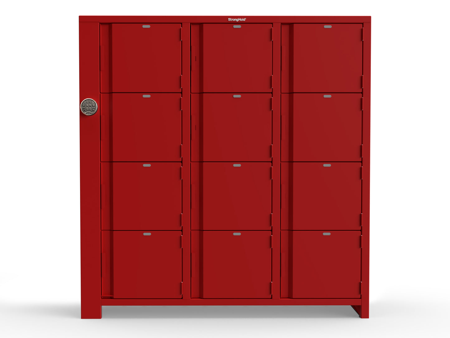 Extra Heavy Duty SIMPLE Locker - Single Input Multi-Point Locking Entry - Access Control Locker with 12 Solid Doors  -  72" W x 24" D x 75" H