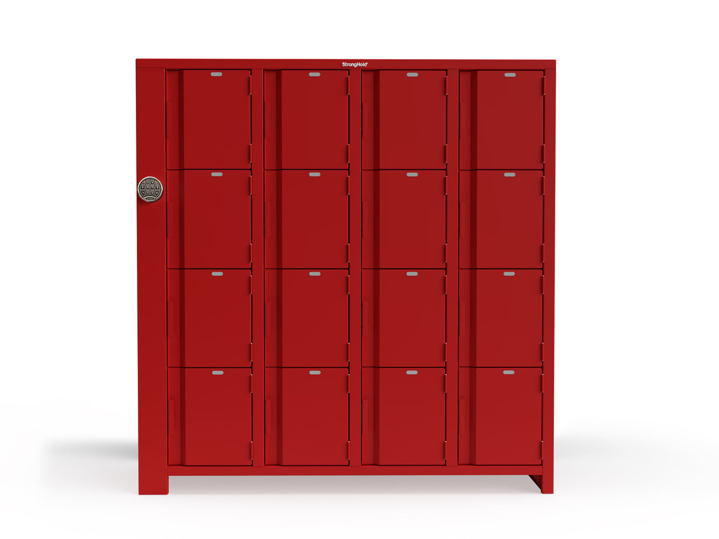 Extra Heavy Duty SIMPLE Locker - Single Input Multi-Point Locking Entry - Access Control Locker with 16 Solid Doors  -  72" W x 24" D x 75" H