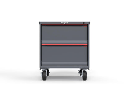 Modular Drawer 14 GA Storage Cabinet with 2 total Drawers - 30 In. W x 29 In. D x 36 In H. - 11" Drawers x 1, 12" Drawers x 1 - 6" Casters - 30 In. W x 29 In. D x 36 In H - S3036-PCDAS-0201DS-3001