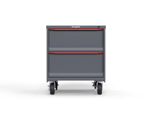Modular Drawer 14 GA Storage Cabinet with 2 total Drawers - 30 In. W x 29 In. D x 36 In H. - 11" Drawers x 1, 12" Drawers x 1 - 6" Casters - 30 In. W x 29 In. D x 36 In H - S3036-PCDAS-0201DS-3001