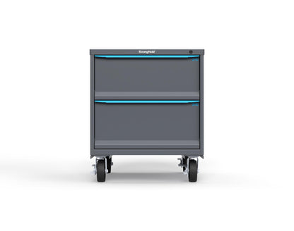 Modular Drawer 14 GA Storage Cabinet with 2 total Drawers - 30 In. W x 29 In. D x 36 In H. - 11" Drawers x 1, 12" Drawers x 1 - 6" Casters - 30 In. W x 29 In. D x 36 In H - S3036-PCDAS-0201FS-5012