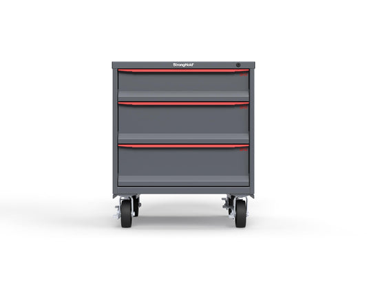Modular Drawer 14 GA Storage Cabinet with 3 total Drawers - 30 In. W x 29 In. D x 36 In H. - 6" Drawers x 1, 8" Drawers x 2 - 6" Casters - 30 In. W x 29 In. D x 36 In H - S3036-PCDAS-0305DS-3001