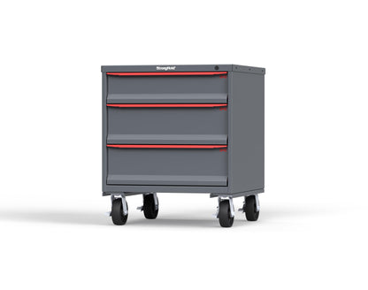 Modular Drawer 14 GA Storage Cabinet with 3 total Drawers - 30 In. W x 29 In. D x 36 In H. - 6" Drawers x 1, 8" Drawers x 2 - 6" Casters - 30 In. W x 29 In. D x 36 In H - S3036-PCDAS-0305DS-3001