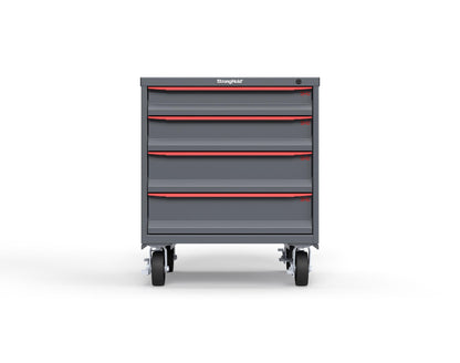 Modular Drawer 14 GA Storage Cabinet with 4 total Drawers - 30 In. W x 29 In. D x 36 In H. - 4" Drawers x 1, 5" Drawers x 1, 6" Drawers x 2 - 6" Casters - 30 In. W x 29 In. D x 36 In H - S3036-PCDAS-0402DS-3001