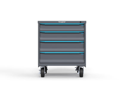 Modular Drawer 14 GA Storage Cabinet with 4 total Drawers - 30 In. W x 29 In. D x 36 In H. - 4" Drawers x 1, 5" Drawers x 1, 6" Drawers x 2 - 6" Casters - 30 In. W x 29 In. D x 36 In H - S3036-PCDAS-0402FS-5012