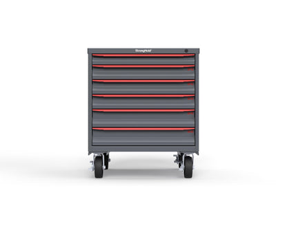 Modular Drawer 14 GA Storage Cabinet with 6 total Drawers - 30 In. W x 29 In. D x 36 In H. - 2" Drawers x 1, 3" Drawers x 3, 4" Drawers x 2 - 6" Casters - 30 In. W x 29 In. D x 36 In H -  S3036-PCDAS-0601DS-3001