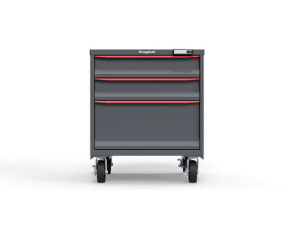 Modular Drawer 14 GA Storage Cabinet with 3 total Drawers - 30 In. W x 29 In. D x 36 In H. - 5" Drawers x 2, 12" Drawers x 1 - 6" Casters - 30 In. W x 29 In. D x 36 In H - S3036-PCRAS-0304DS-3001-CompX-Regulator