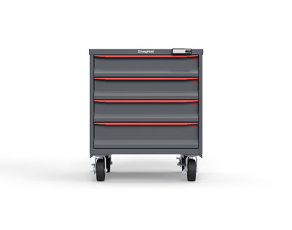 Modular Drawer 14 GA Storage Cabinet with 4 total Drawers - 30 In. W x 29 In. D x 36 In H. - 5" Drawers x 3, 6" Drawers x 1 - 6" Casters - 30 In. W x 29 In. D x 36 In H - S3036-PCRAS-0401DS-3001-CompX-Regulator