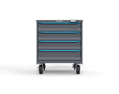 Modular Drawer 14 GA Storage Cabinet with 4 total Drawers - 30 In. W x 29 In. D x 36 In H. - 5" Drawers x 3, 6" Drawers x 1 - 6" Casters - 30 In. W x 29 In. D x 36 In H - S3036-PCRAS-0401FS-5012-CompX-Regulator